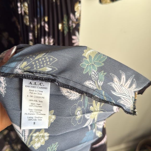 A.L.C. Josefa Silk Midi Dress 8 - Picture 8 of 14